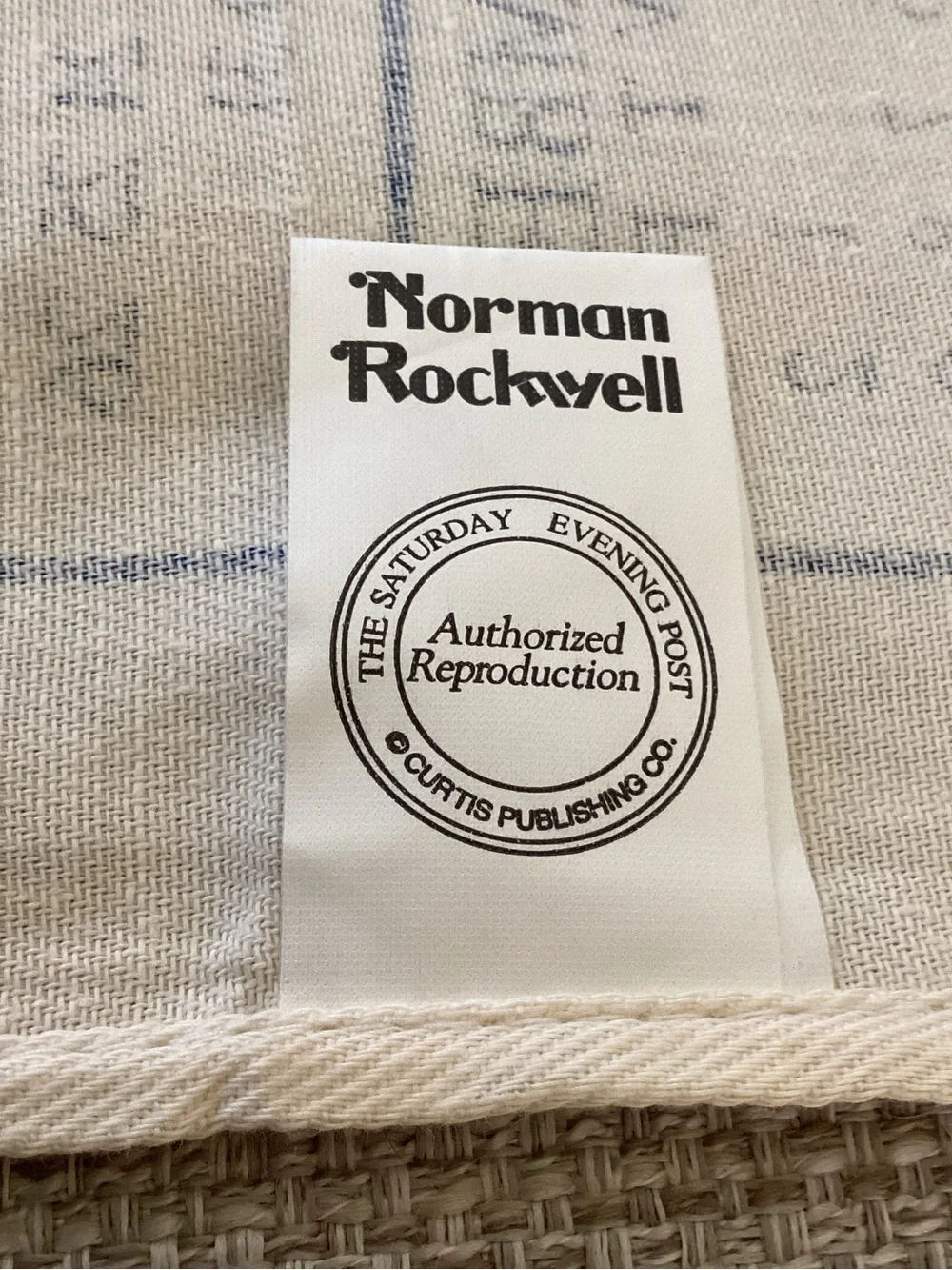 1995 Decorative Tea Towel - Blue & White